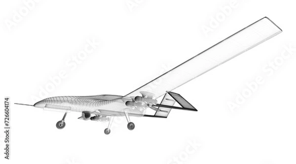 Fototapeta Combat drone 3d model