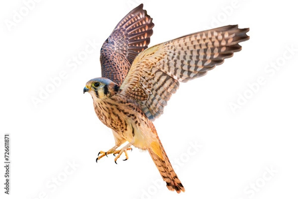 Fototapeta American Kestrel (Falco sparverius) High Resolution Photo, on a Transparent PNG Background