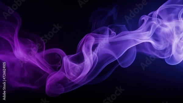 Fototapeta Abstract purple and violet fluffy pastel ink smoke cloud, a soft Smoke cloudy texture background. 