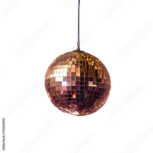Fototapeta Disco Ball Isolated On Transparent Background