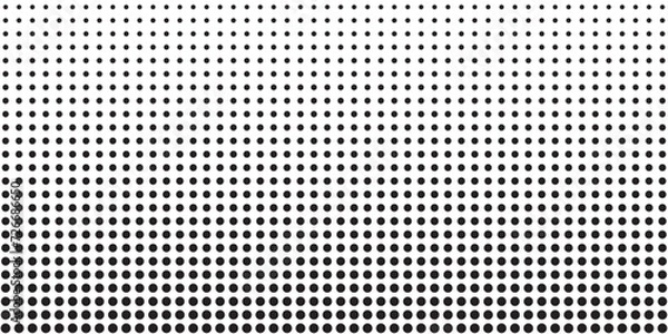 Fototapeta Basic halftone dots effect in black and white color. Halftone effect. Dot halftone. Black white halftone.Background with monochrome dotted texture. Polka dot pattern  vector dots