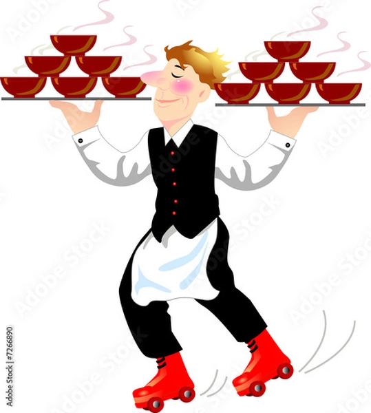 Fototapeta super waiter