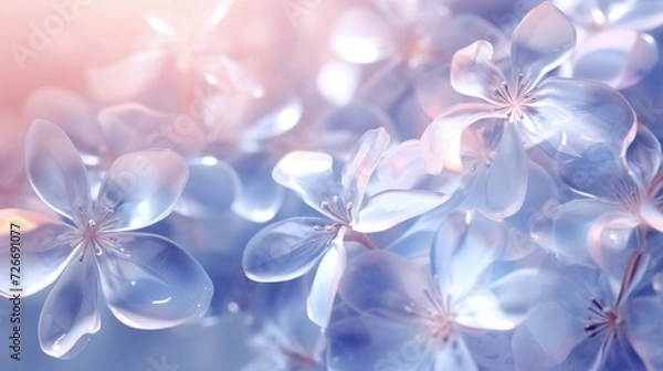 Fototapeta Fine crystals surrounded by delicate petals