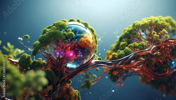 Fototapeta tree in the wind, tree in the sun, tree of life , 
