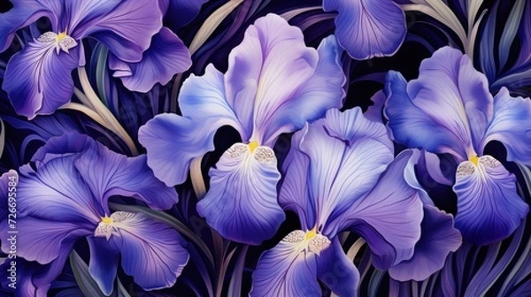 Fototapeta Iris flower, pattern