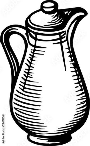 Obraz antique jug on a white background