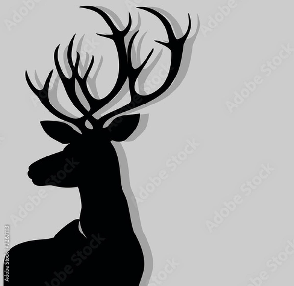 Obraz Black deer