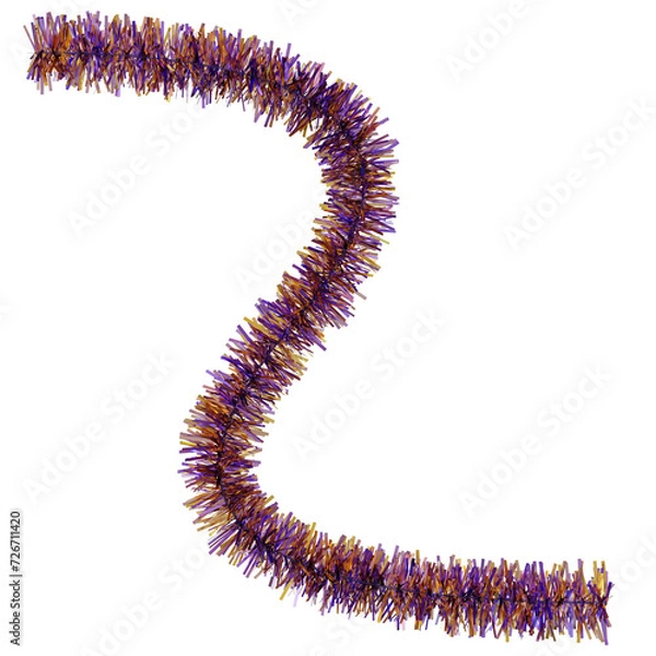 Obraz Tinsel 3d rendering. Merry Christmas.