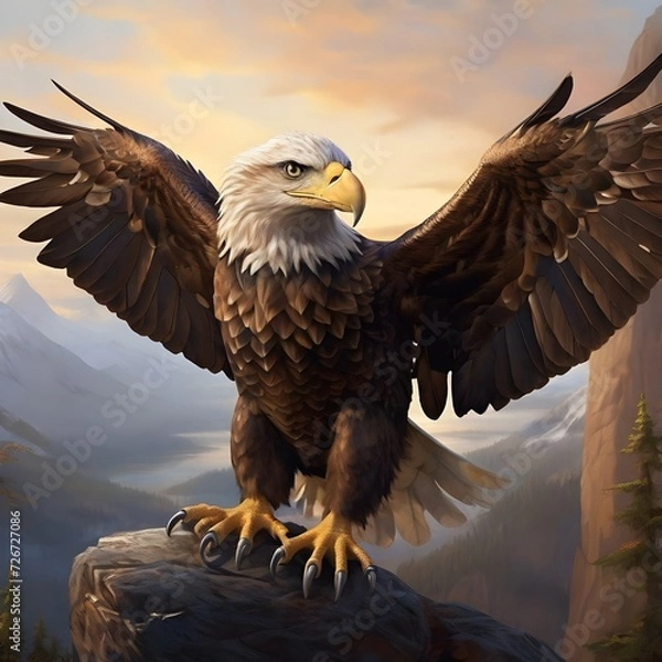 Fototapeta american bald eagle