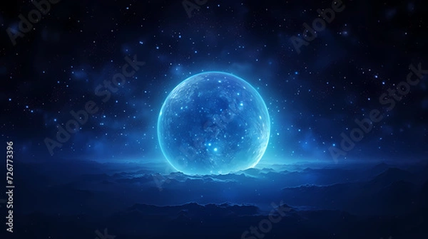 Fototapeta Space galaxy background, 3D illustration of nebulae in the universe