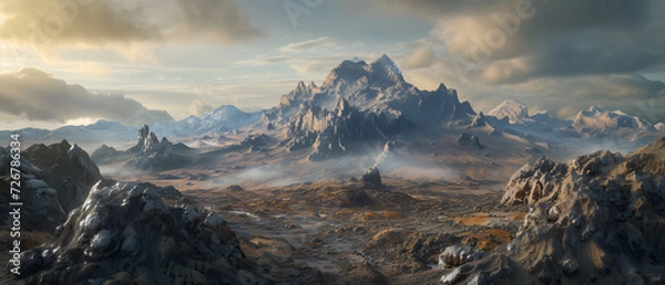 Fototapeta Prehistoric Landscape Art