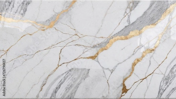 Obraz White golden Marble texture pattern