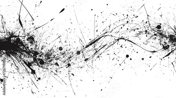 Fototapeta scribbles on white background. Generative Ai.