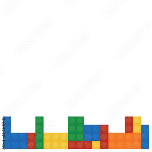 Fototapeta Border Footer Blocks