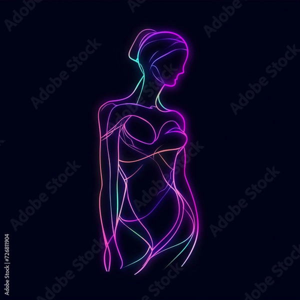 Fototapeta 根オンラインの人体。女性