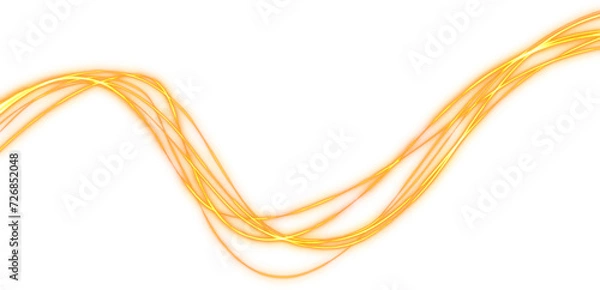 Fototapeta golden sparkling wavy thin line elements