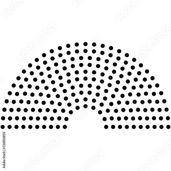 Obraz Halftone dots pattern. Black and white dots on white background