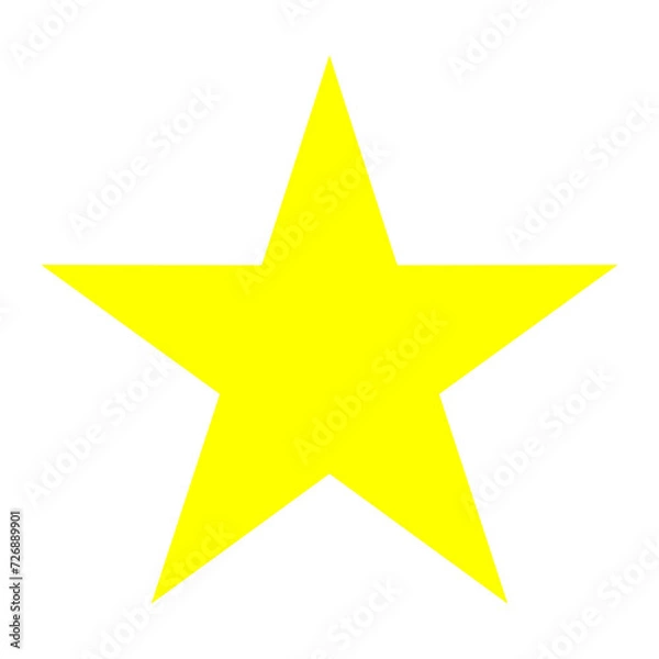 Obraz The yellow star icon has a transparent background