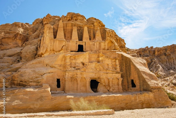 Obraz Petra old ruins, ancient settlement in Jordan