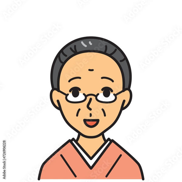 Fototapeta 和服の高齢女性
