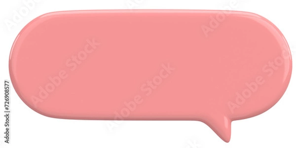 Fototapeta Speech Bubble. Text Box. 3D Illustration.