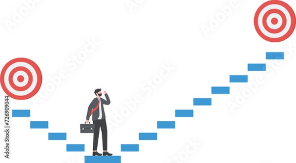 Fototapeta Financial goals, long term and short term. intermediate goals. basis of a holistic financial plan. Financial risk management. Businessmen are deciding short term and long term business goals.

