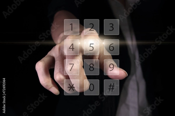 Fototapeta number virtual screen