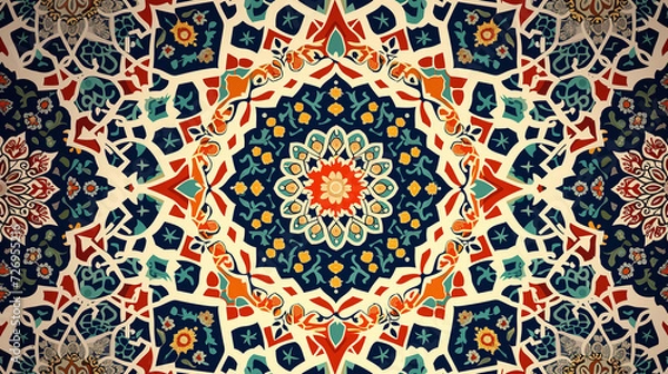 Obraz Beautiful structure of a repeating pattern in Arabic style