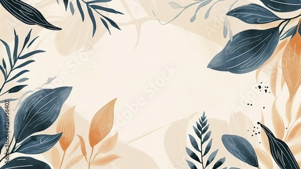 Fototapeta Abstract Leaf Background, Generative AI