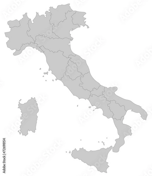 Obraz イタリアの地図