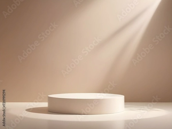 Fototapeta photo product display stage with circle podium 3d background.