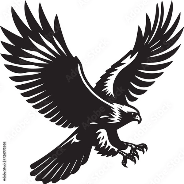 Obraz Flying Hawk minimal Vector 