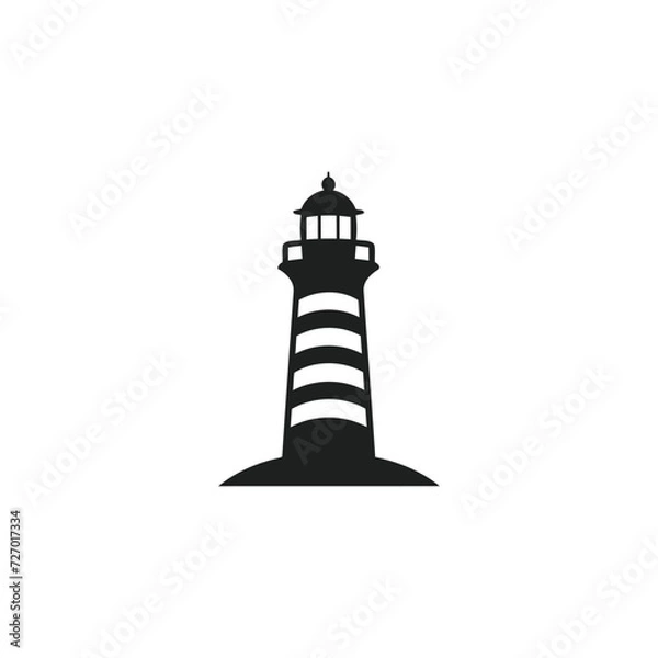 Obraz Lighthouse logo design vector template