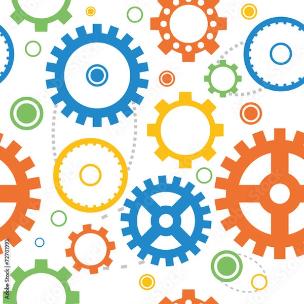 Fototapeta Seamless gear vector