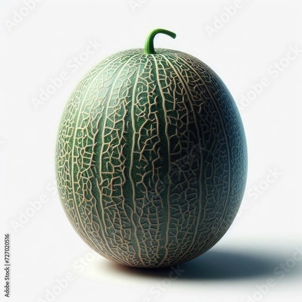 Fototapeta a melon on white background, digital art