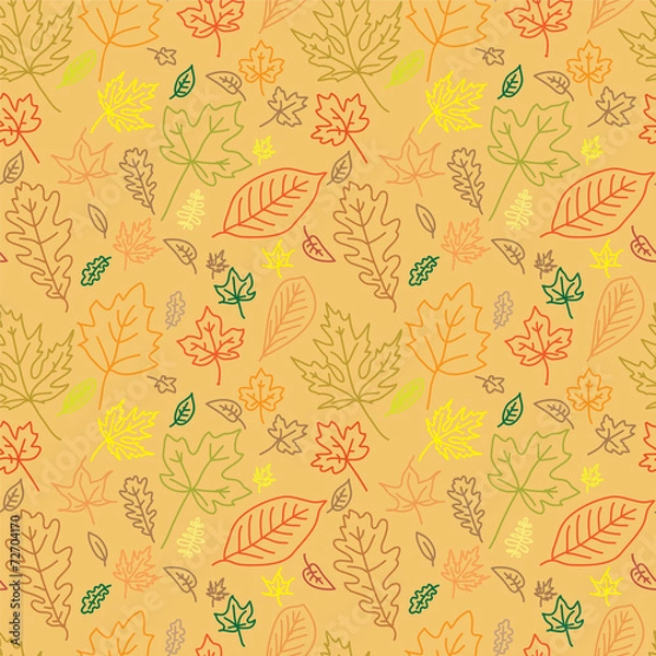 Fototapeta seamless texture of autumn