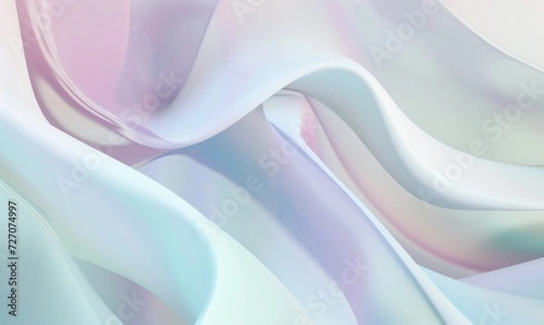 Fototapeta gradient abstract shape, calming hues of blue, green, and lavender, gently blending into each other