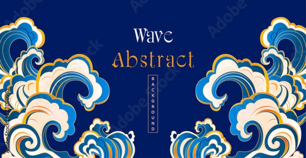 Obraz Vector oriental wave abstract illustration design background