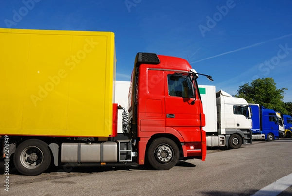 Obraz LKW auf Rastplatz