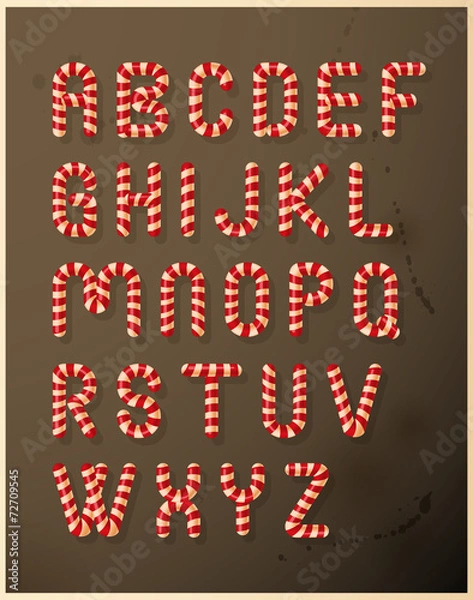 Obraz Candy cane alphabet