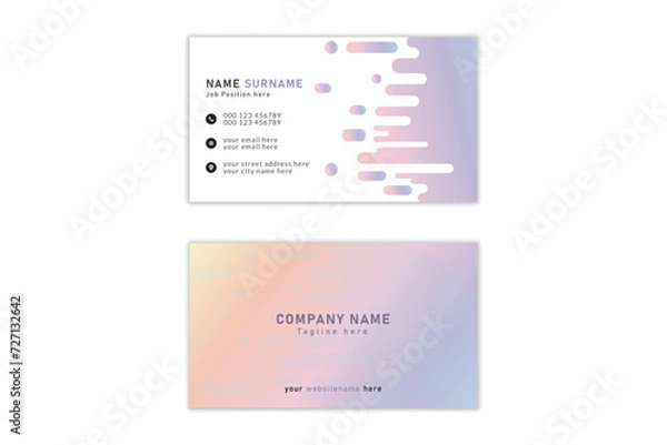 Fototapeta Business card template design with a modern abstract background.