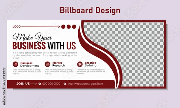 Fototapeta vector Billboard design template 