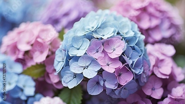 Fototapeta purple hydrangea flower