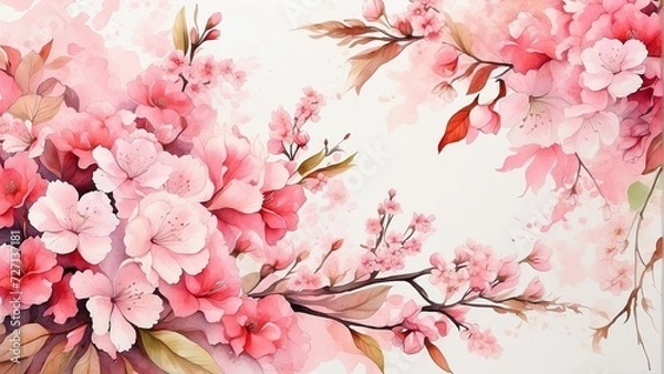 Fototapeta pink cherry blossom