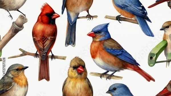 Fototapeta collection of birds