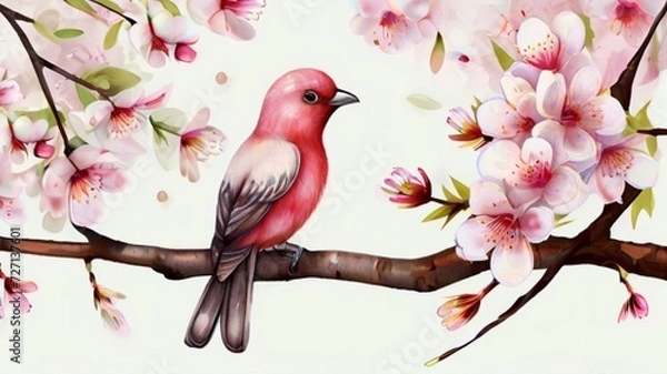 Fototapeta birds on branch