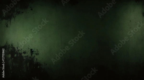 Fototapeta Dark green background texture, old vintage black backdrop paper texture background. Abstract background with black wall surface, black stucco texture. Black gray satin dark texture luxurious.