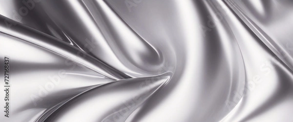 Obraz 銀箔の背景に光沢のあるベクトル鋼のグラデーション テンプレートとクロム境界線の金属。抽象的な銀色の金属の背景。抽象的なグレー色の明るい背景。Q