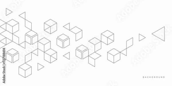 Obraz Streszczenie geometryczne tło technologiczne. Wektor kreatywny projekt.