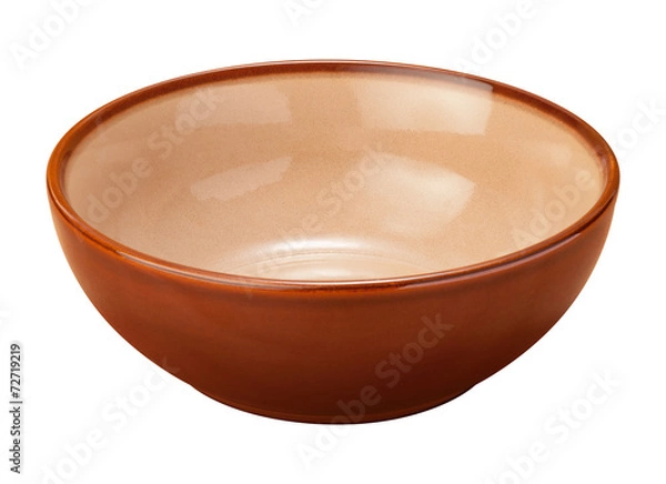Obraz Brązowa miska ceramiczna